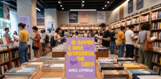 O amor é uma conversa no sofá traz as crônicas de Aimée O amor é uma conversa no sofá